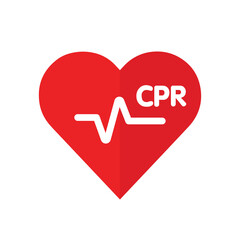 heart cpr medical icon vector design