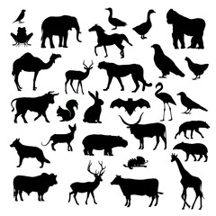 The Best Animals Silhouette Illustration Vector For Design About Animals World