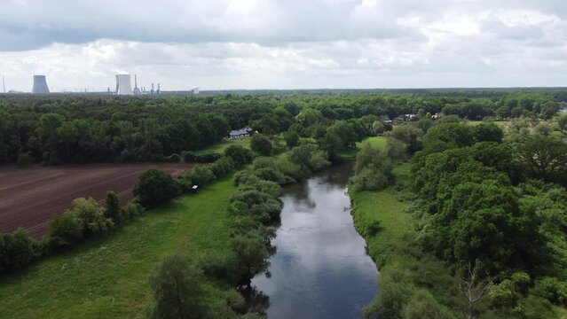 Lingen Emsland Ems Kanal Luftaufnahme 