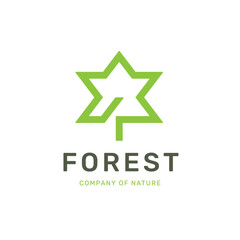 Vector logo design, Leaf of a tree