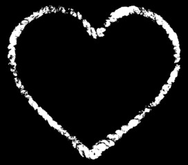 Weißes Tau Herz Stempel