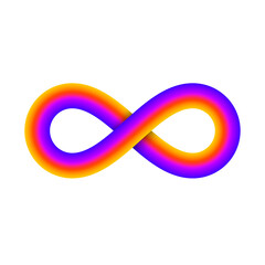 Infinity symbol. Simple vector style. Icon of repetition and unlimited cyclicity.