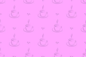 Seamless pattern on the theme of coffee.