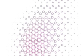 Light purple, pink vector pattern with spheres.