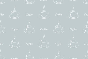Seamless pattern on the theme of coffee.