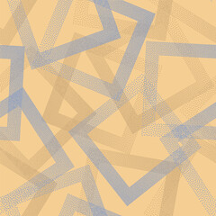 Square rhombus shapes of dot points geometric vector seamless pattern.