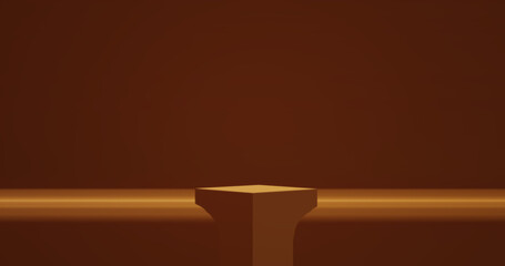 3d vector illustration red stage podium background