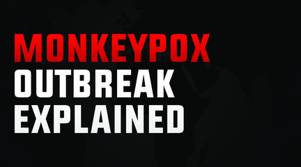 Monkeypox virus banner for awareness and alert against disease spread, symptoms or precautions. Monkey Pox virus outbreak pandemic design 