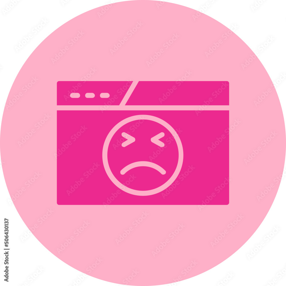 Sticker Angry Face Icon 