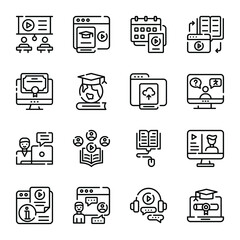 Online Learning Hand Drawn Icons