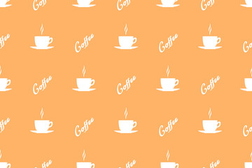 Seamless pattern on the theme of coffee.