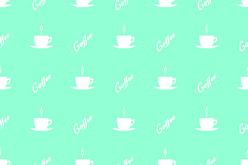 Seamless pattern on the theme of coffee.