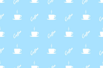 Seamless pattern on the theme of coffee.