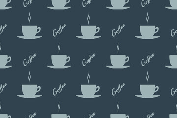 Seamless pattern on the theme of coffee.
