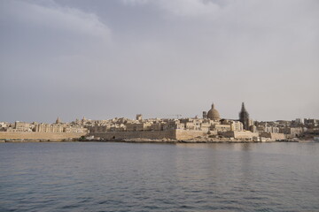 Cityscape of Valletta - the capital of Malta on a sunny day