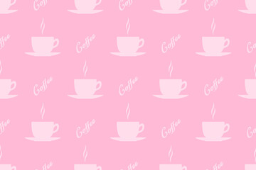 Seamless pattern on the theme of coffee.
