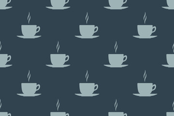 Seamless pattern on the theme of coffee.