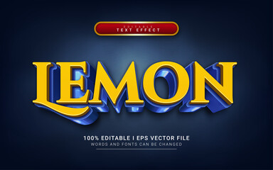 lemon 3d style text effect
