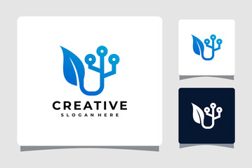 Leaf Technology Logo Template Design Inspiration