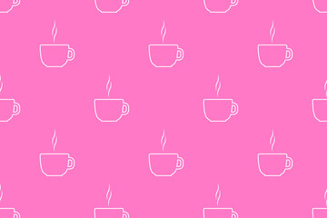 Seamless pattern on the theme of coffee.
