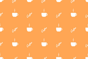 Seamless pattern on the theme of coffee.