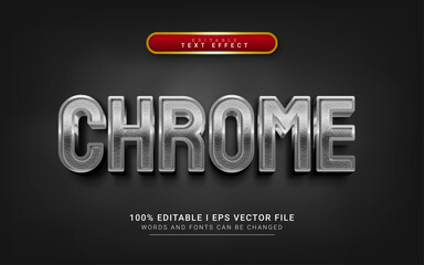 Fototapeta premium chrome 3d style text effect