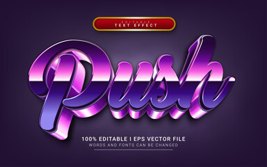 push 3d style text effect