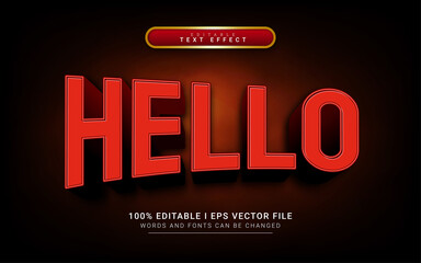 Naklejka na ściany i meble hello 3d style text effect