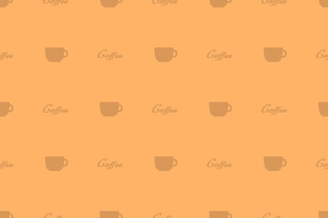Seamless pattern on the theme of coffee.