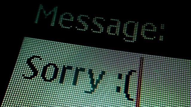 Sorry written on mobile screen