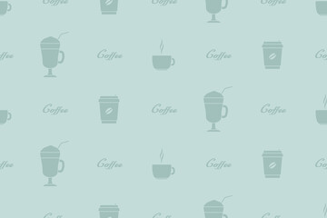 Seamless pattern on the theme of coffee.