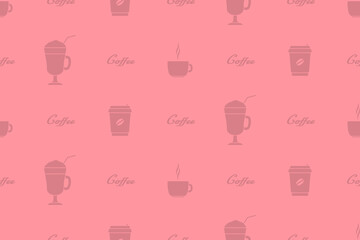 Seamless pattern on the theme of coffee.