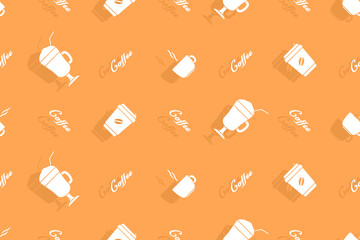 Seamless pattern on the theme of coffee.