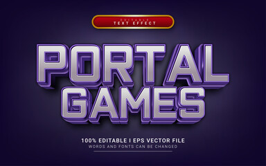 portal games 3d style text effect