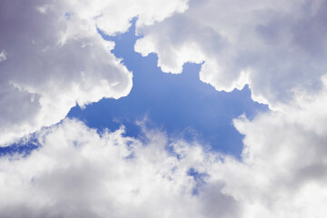 blue sky with clouds in windy day
