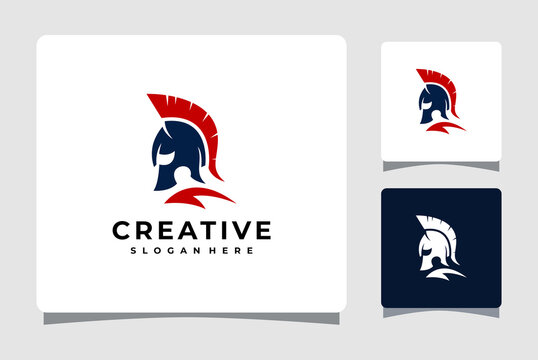 Spartan Helmet Logo Template Design Inspiration