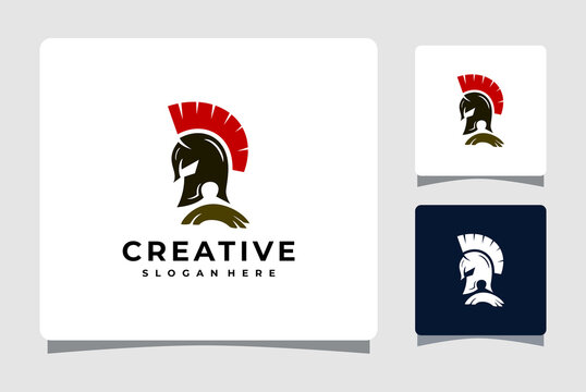Spartan Helmet Logo Template Design Inspiration