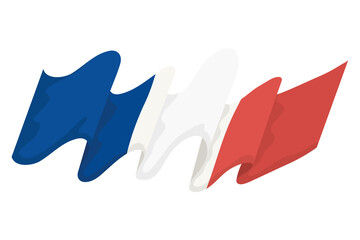 france flag waving country