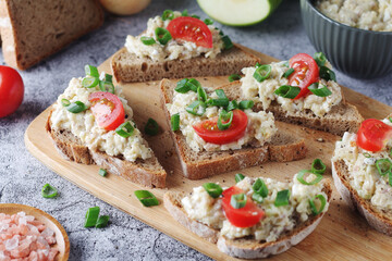 Vorschmack sandwiches - typical Jewish dish
