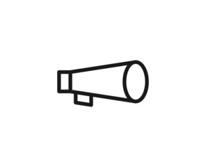 Megaphone icon concept. Modern outline high quality illustration for banners, flyers and web sites. Editable stroke in trendy flat style. Line icon of megaphone