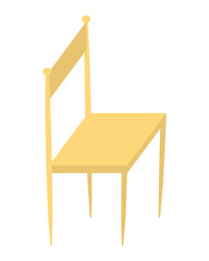 yellow wooden chair