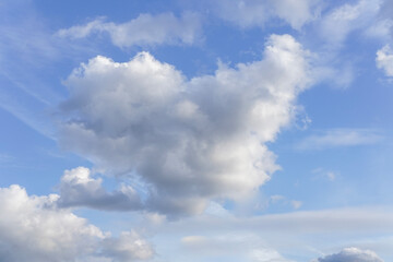 Big white cloud in the blue sky