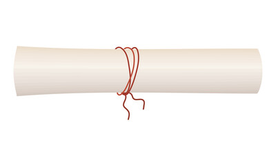 graduation diploma with red rope