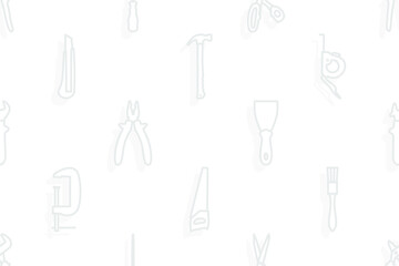 Seamless pattern on the theme of tools and repairs.