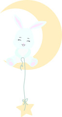 Cute Bunnies Clipart - ready to use composition