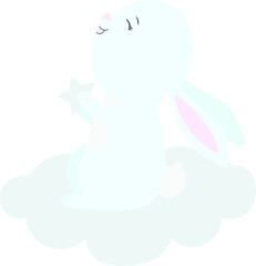 Cute Bunnies Clipart - ready to use composition