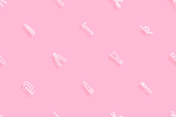 Seamless pattern on the theme of tools and repairs.