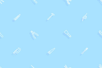 Seamless pattern on the theme of tools and repairs.
