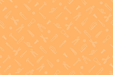 Seamless pattern on the theme of tools and repairs.