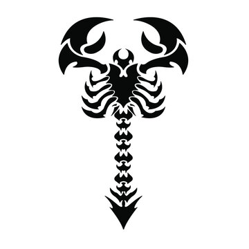 Zodiac sign Scorpio on a white background